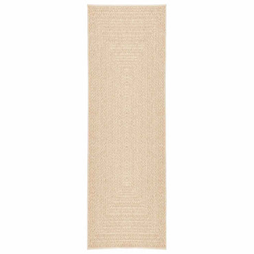 vidaXL Teppich ZIZUR Beige 80x250 cm Jute-Optik Indoor und Outdoor