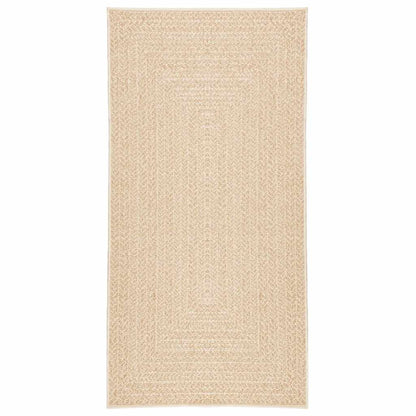 vidaXL Teppich ZIZUR Beige 100x200 cm Jute-Optik Indoor und Outdoor