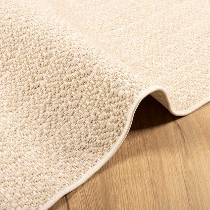 vidaXL Teppich ZIZUR Beige 120x120 cm Jute-Optik Indoor und Outdoor