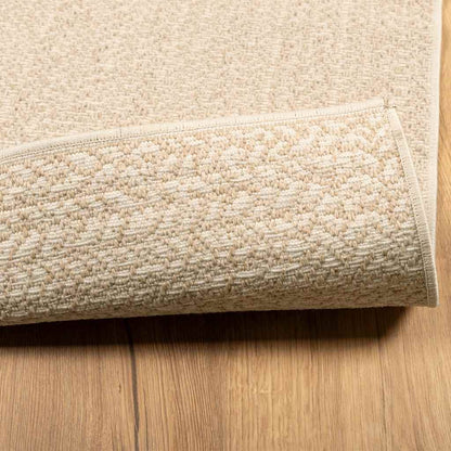 vidaXL Teppich ZIZUR Beige 120x170 cm Jute-Optik Indoor und Outdoor