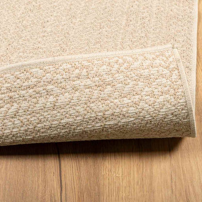 vidaXL Teppich ZIZUR Beige 140x200 cm Jute-Optik Indoor und Outdoor