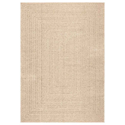 vidaXL Teppich ZIZUR Beige 200x290 cm Jute-Optik Indoor und Outdoor