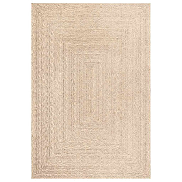 vidaXL Teppich ZIZUR Beige 240x340 cm Jute-Optik Indoor und Outdoor