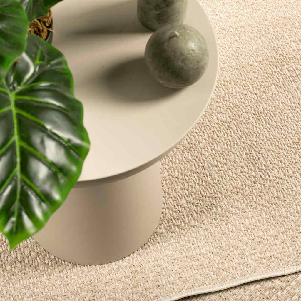 vidaXL Teppich ZIZUR Beige 240x340 cm Jute-Optik Indoor und Outdoor