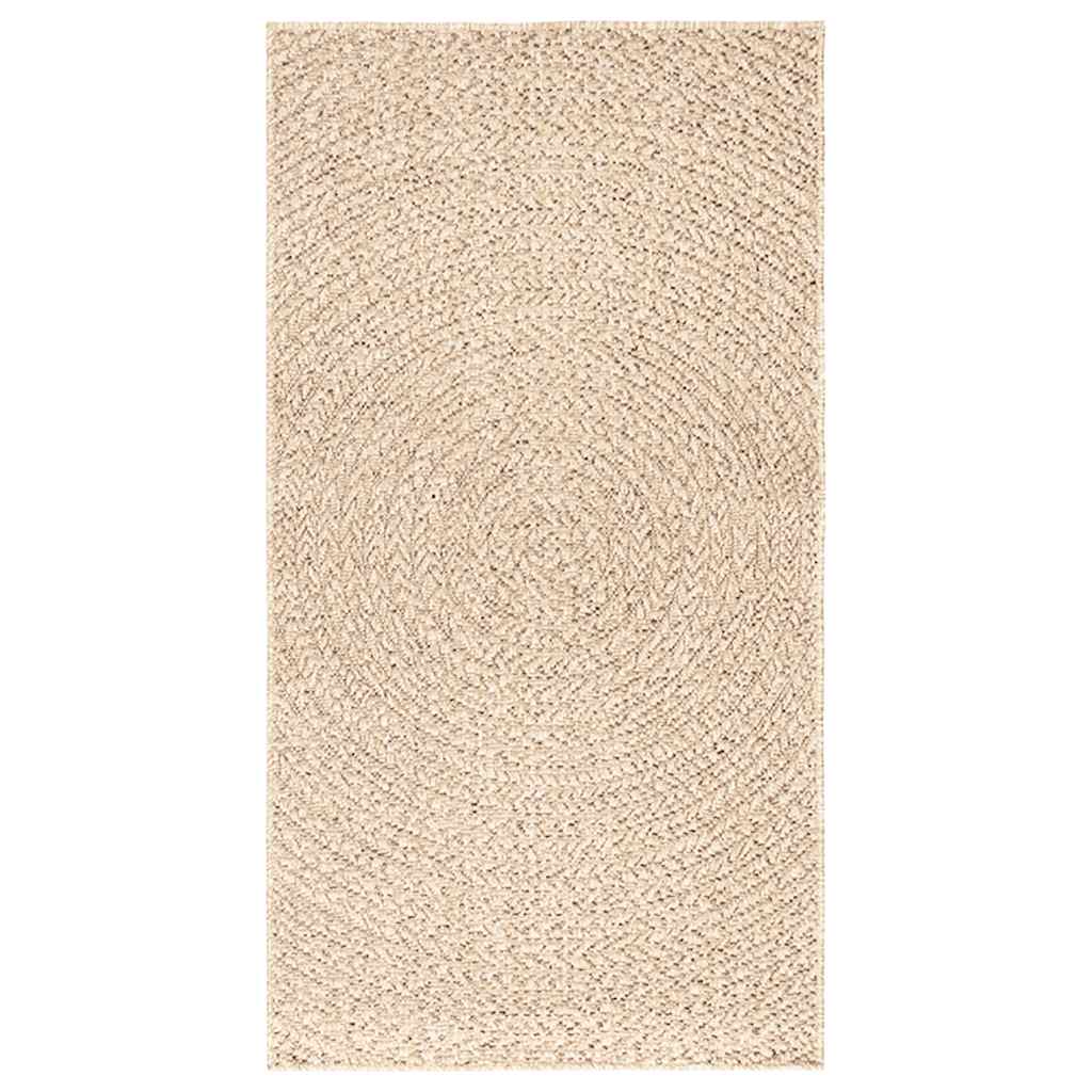 vidaXL Teppich ZIZUR Beige 60x110 cm Jute-Optik Indoor und Outdoor