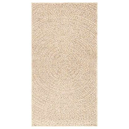 vidaXL Teppich ZIZUR Beige 60x110 cm Jute-Optik Indoor und Outdoor