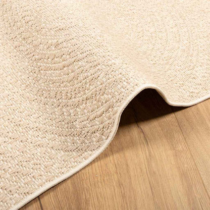 vidaXL Teppich ZIZUR Beige 60x110 cm Jute-Optik Indoor und Outdoor