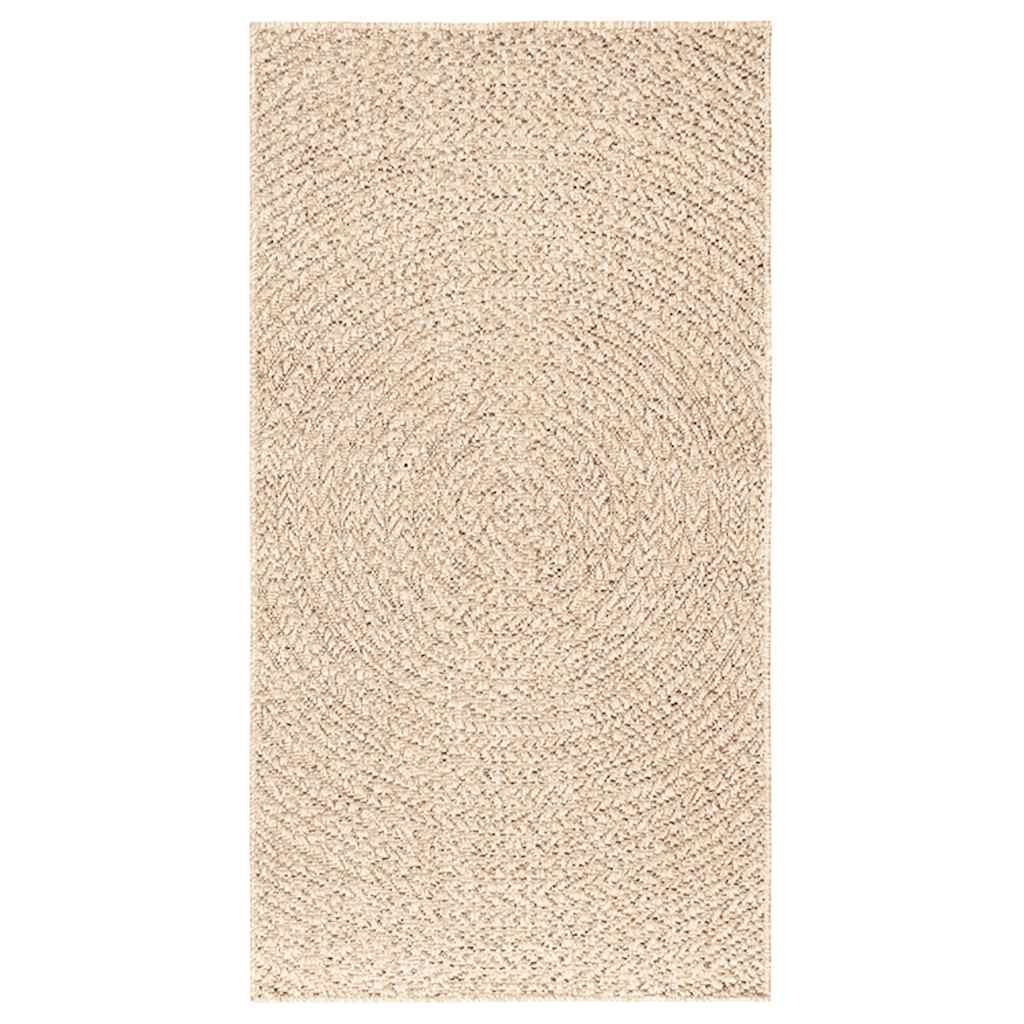 vidaXL Teppich ZIZUR Beige 80x150 cm Jute-Optik Indoor und Outdoor