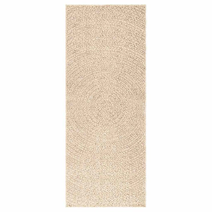 vidaXL Teppich ZIZUR Beige 80x200 cm Jute-Optik Indoor und Outdoor
