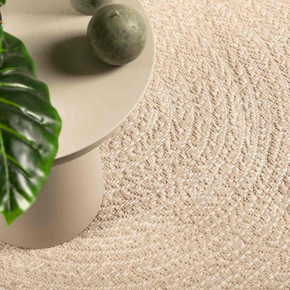 vidaXL Teppich ZIZUR Beige 120x170 cm Jute-Optik Indoor und Outdoor