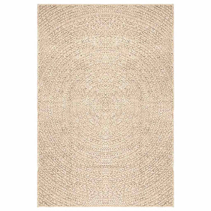 vidaXL Teppich ZIZUR Beige 140x200 cm Jute-Optik Indoor und Outdoor