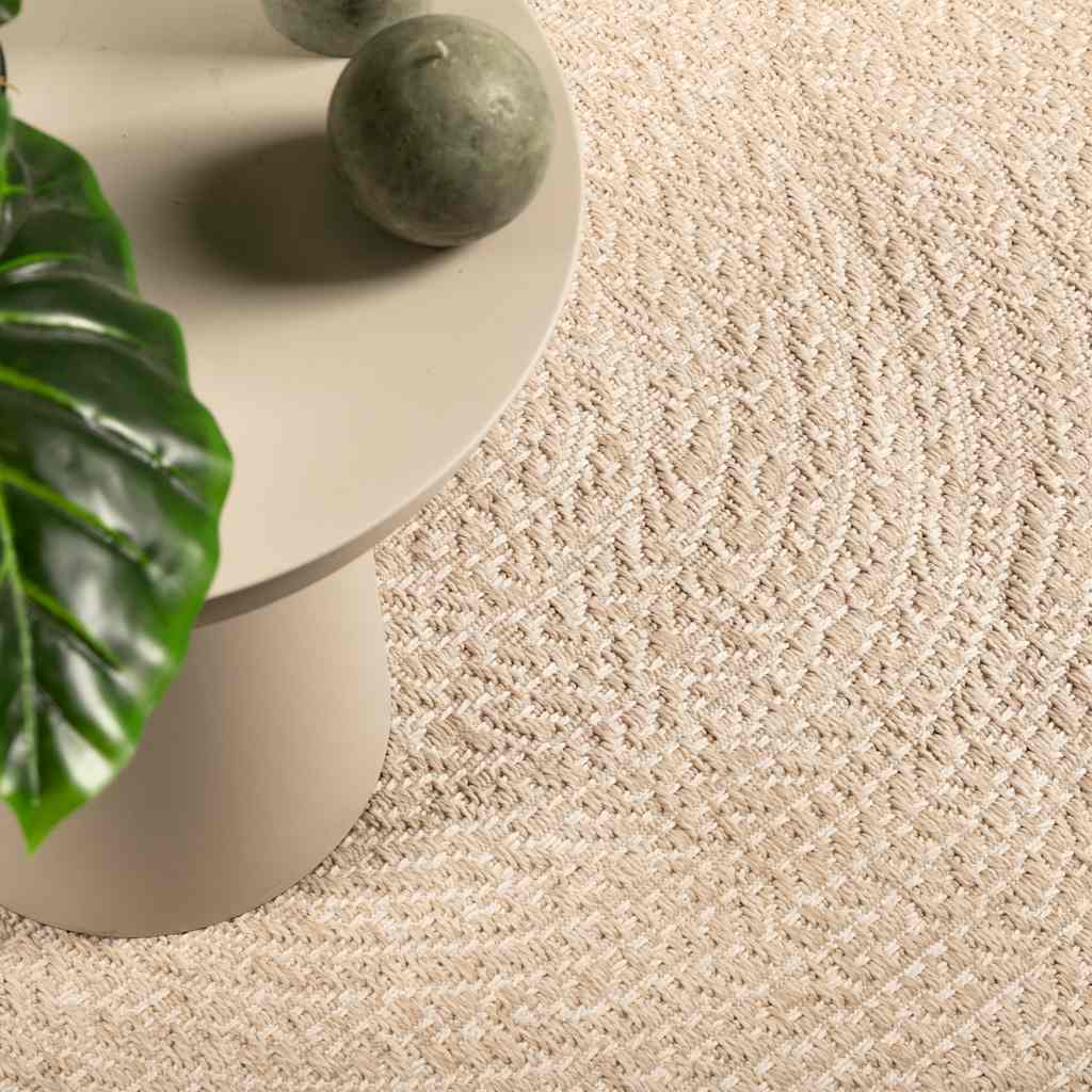 vidaXL Teppich ZIZUR Beige 160x230 cm Jute-Optik Indoor und Outdoor
