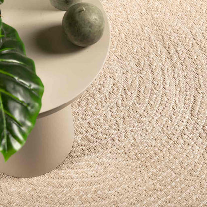vidaXL Teppich ZIZUR Beige 160x230 cm Jute-Optik Indoor und Outdoor