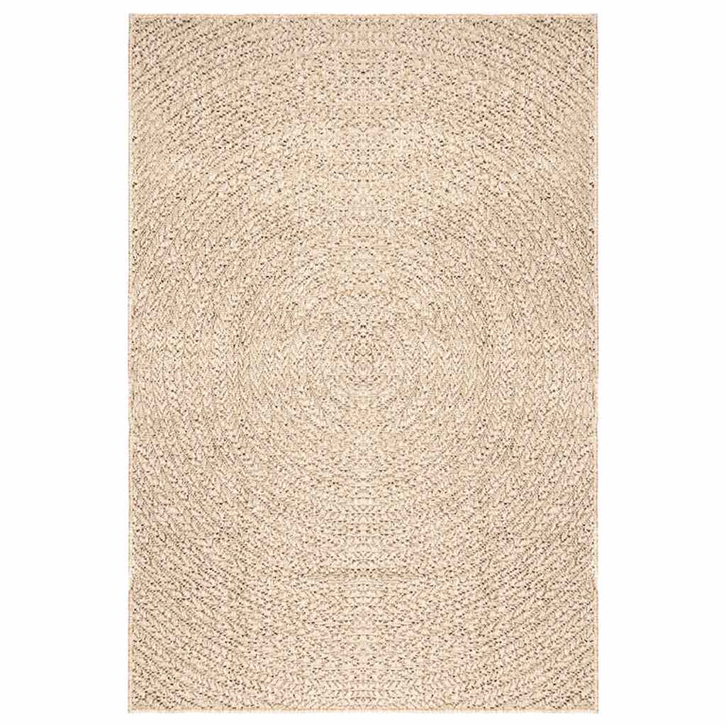 vidaXL Teppich ZIZUR Beige 160x230 cm Jute-Optik Indoor und Outdoor