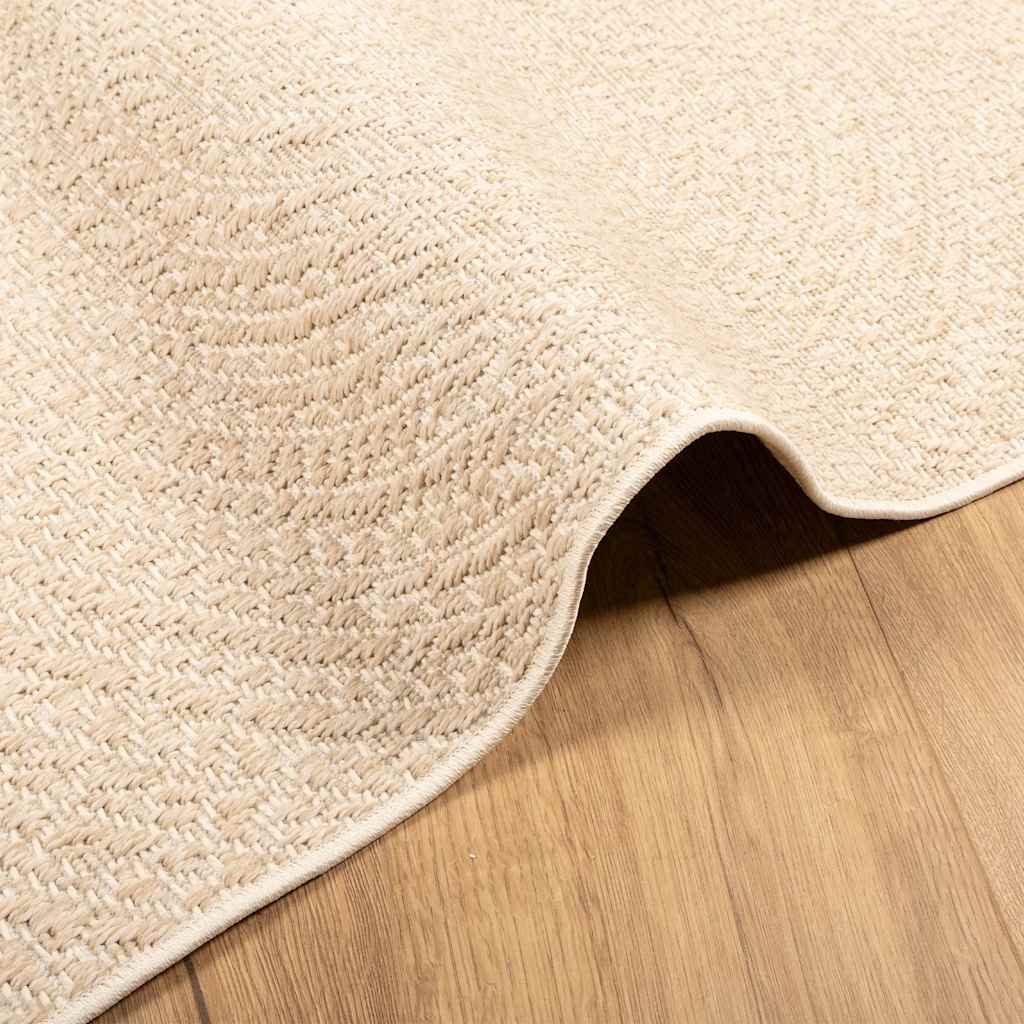 vidaXL Teppich ZIZUR Beige 200x290 cm Jute-Optik Indoor und Outdoor