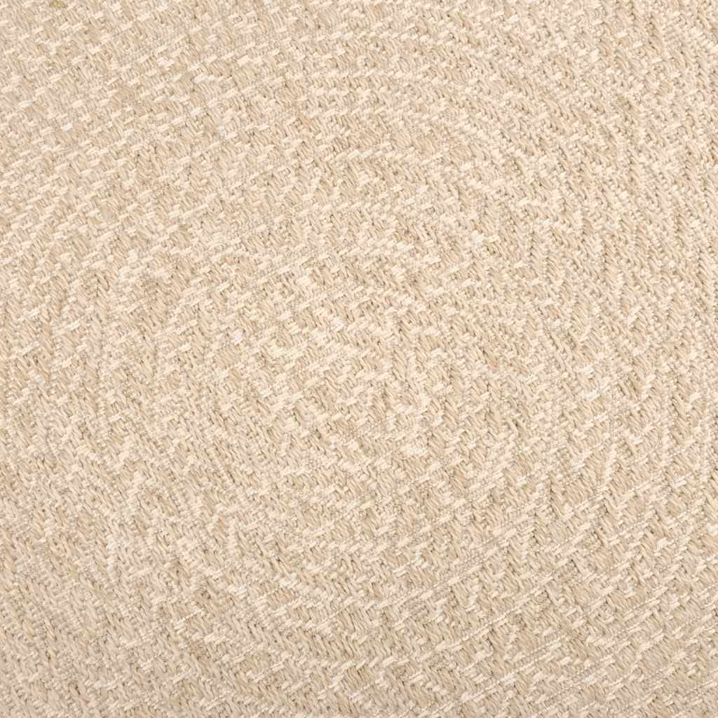 vidaXL Teppich ZIZUR Beige 240x240 cm Jute-Optik Indoor und Outdoor