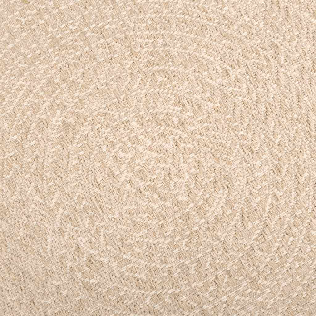 vidaXL Teppich ZIZUR Beige Ø 120 cm Jute-Optik Indoor und Outdoor