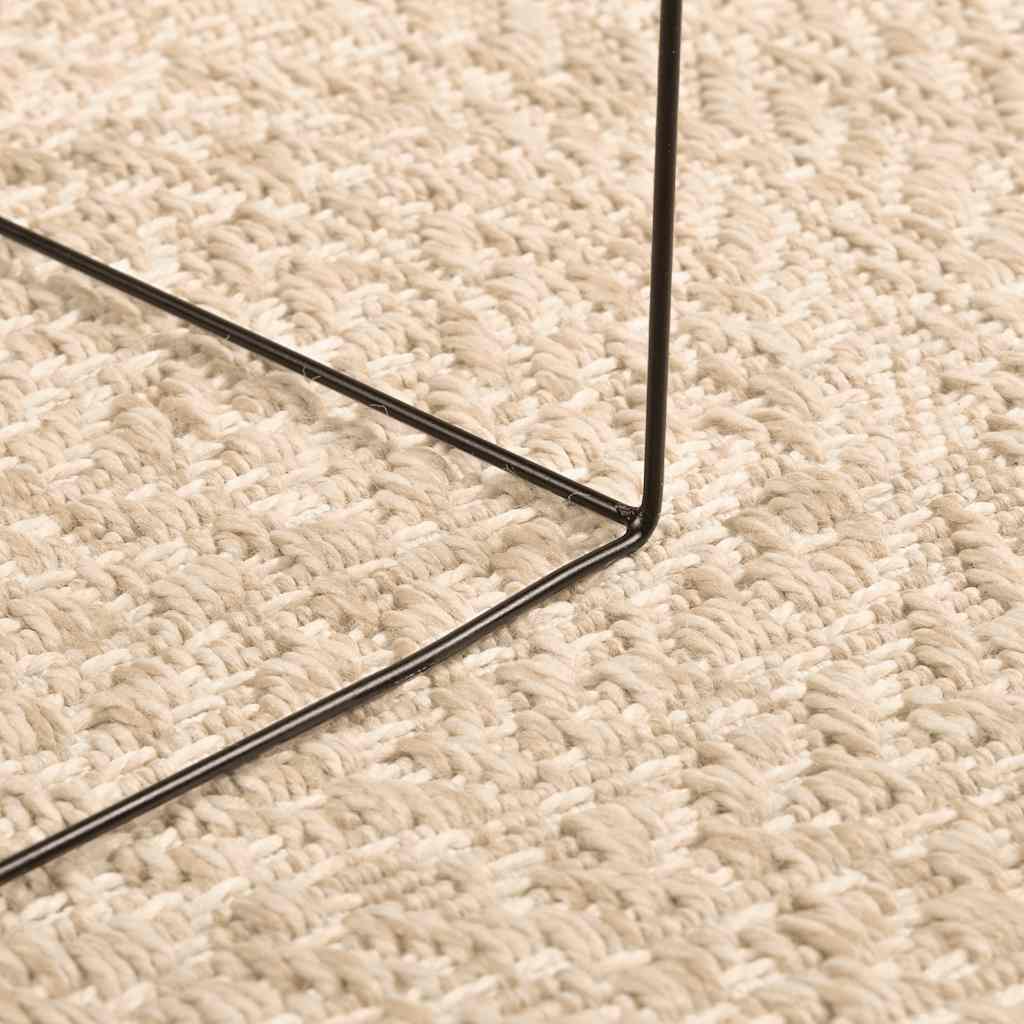 vidaXL Teppich ZIZUR Beige Ø 200 cm Jute-Optik Indoor und Outdoor