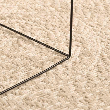 vidaXL Teppich ZIZUR Beige Ø 200 cm Jute-Optik Indoor und Outdoor