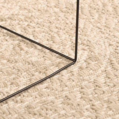 vidaXL Teppich ZIZUR Beige Ø 200 cm Jute-Optik Indoor und Outdoor