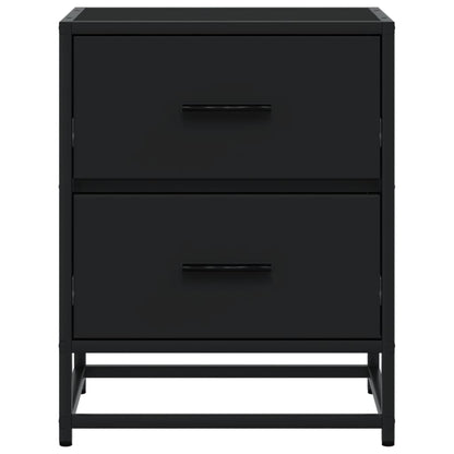 vidaXL Nachttische 2 Stk. Schwarz 40x31x50 cm Holzwerkstoff