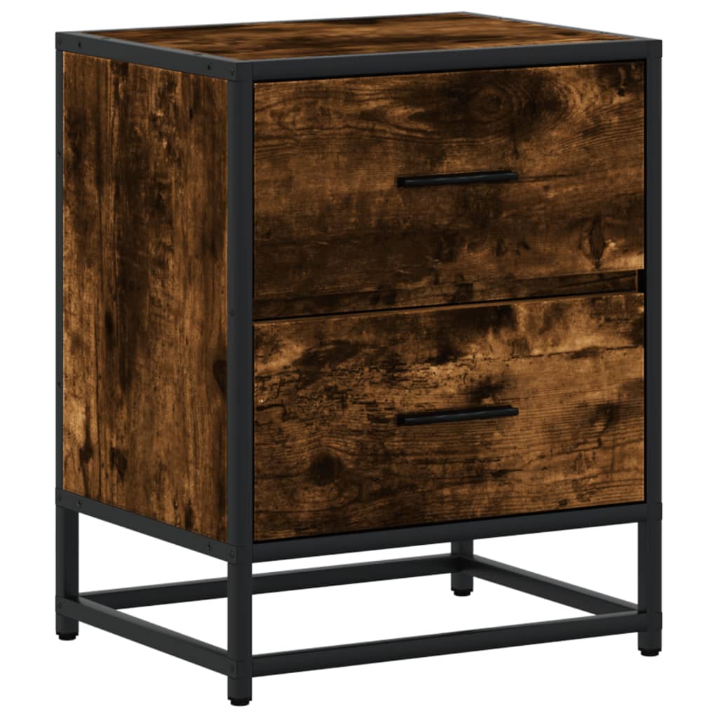 vidaXL Tables de chevet 2 pcs Chêne fumé 40x31x50 cm Bois d'ingénierie
