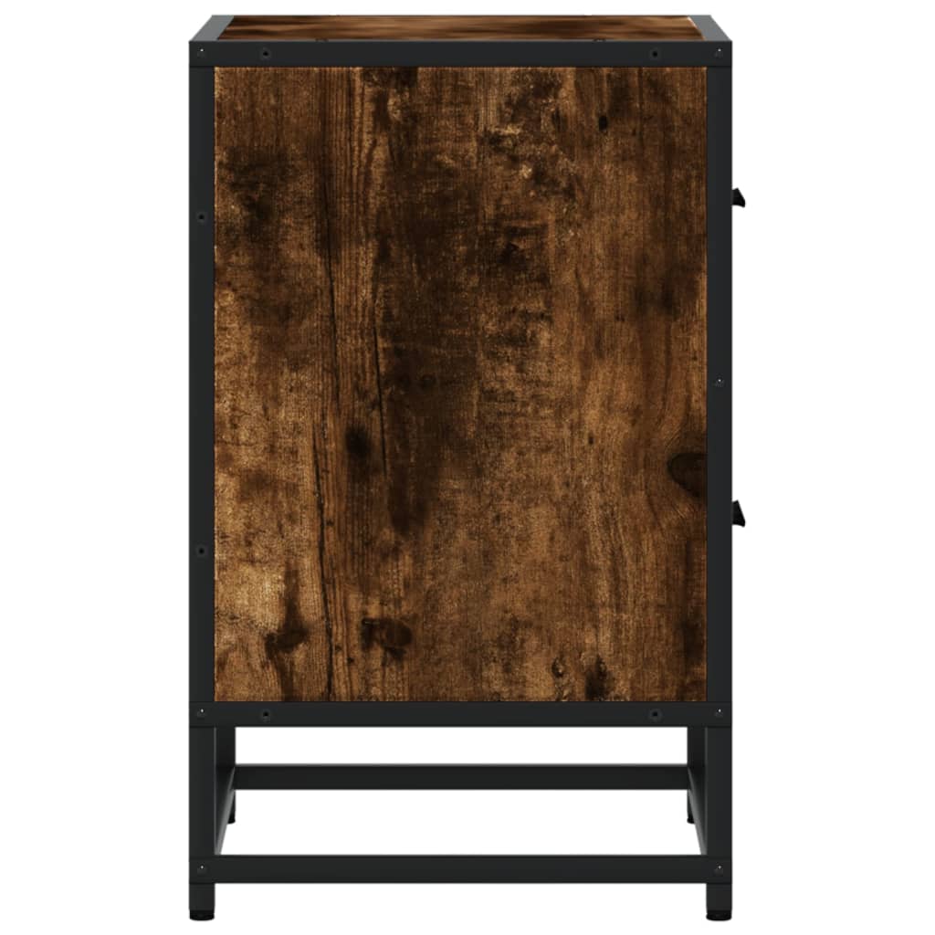 vidaXL Tables de chevet 2 pcs Chêne fumé 40x31x50 cm Bois d'ingénierie
