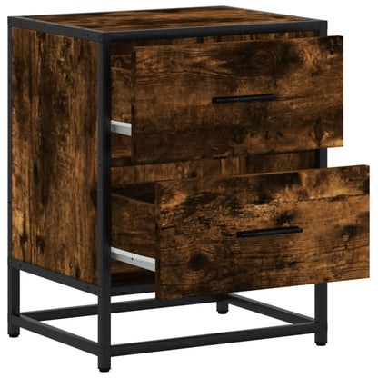 vidaXL Tables de chevet 2 pcs Chêne fumé 40x31x50 cm Bois d'ingénierie