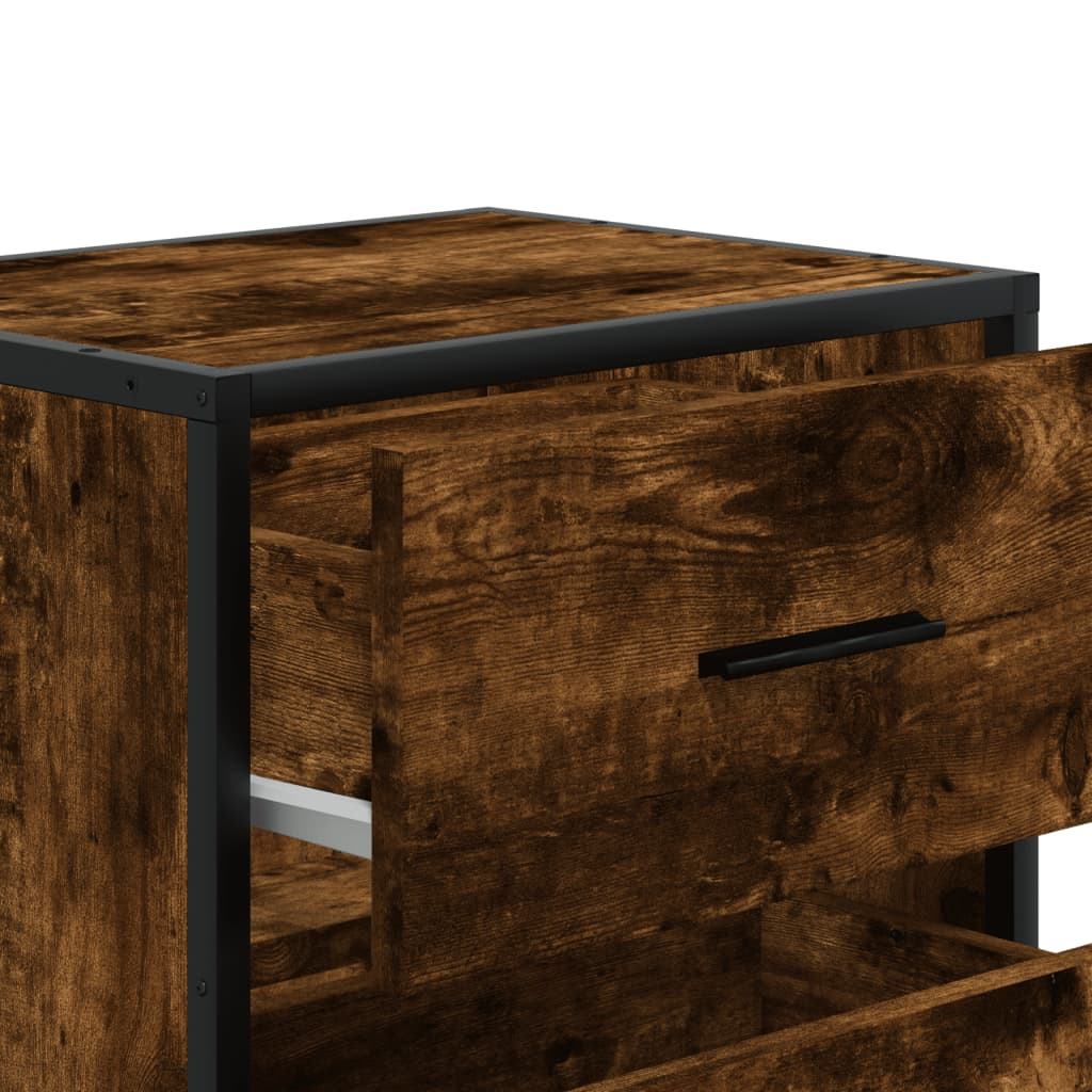 vidaXL Tables de chevet 2 pcs Chêne fumé 40x31x50 cm Bois d'ingénierie