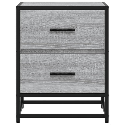 vidaXL Nachttische 2 Stk. Grau Sonoma 40x31x50 cm Holzwerkstoff
