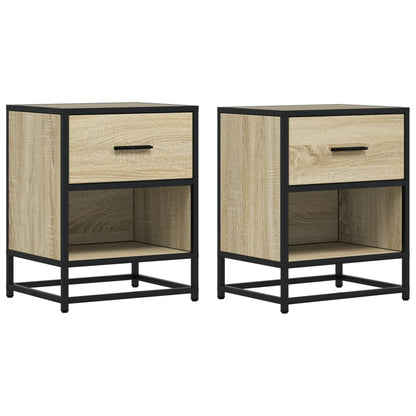 vidaXL Nachttische 2 Stk. Sonoma-Eiche 40x31x50 cm Holzwerkstoff