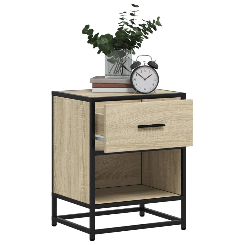 vidaXL Nachttische 2 Stk. Sonoma-Eiche 40x31x50 cm Holzwerkstoff