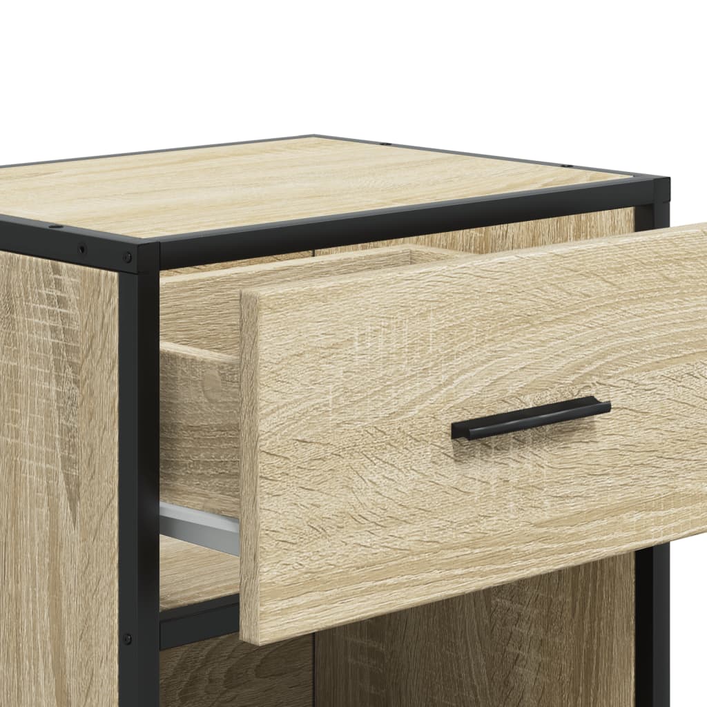 vidaXL Nachttische 2 Stk. Sonoma-Eiche 40x31x50 cm Holzwerkstoff