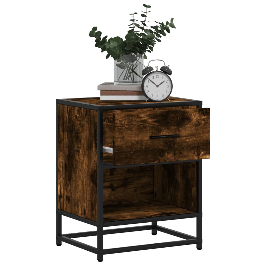 vidaXL Nachttisch Räuchereiche 40x31x50 cm Holzwerkstoff