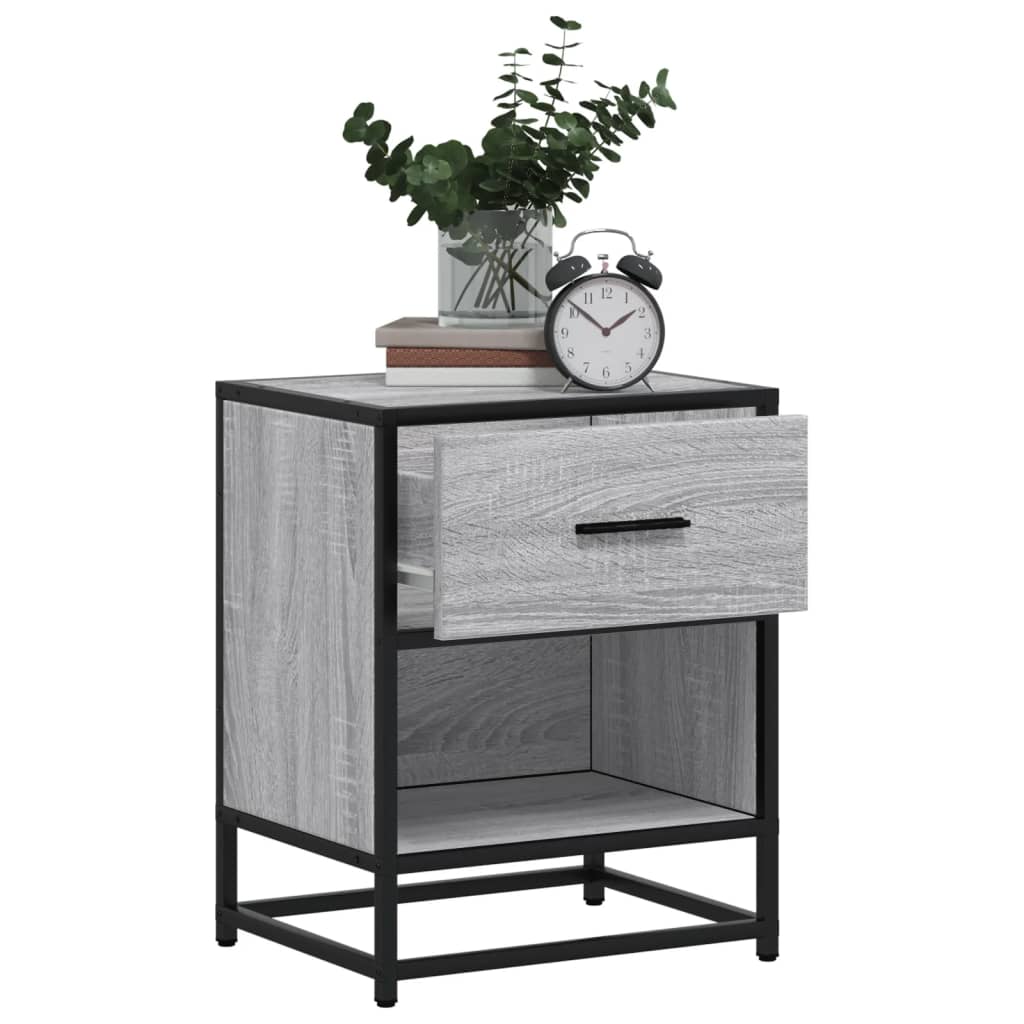 vidaXL Nachttisch Grau Sonoma 40x31x50 cm Holzwerkstoff