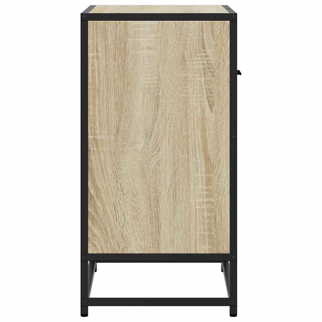 vidaXL Nachttisch Sonoma-Eiche 60x31x60 cm Holzwerkstoff und Metall