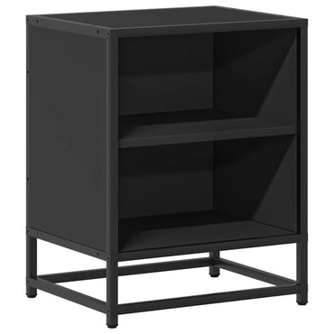vidaXL Nachttisch Schwarz 40x31x50 cm Holzwerkstoff und Metall