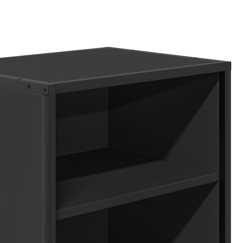 vidaXL Nachttisch Schwarz 40x31x50 cm Holzwerkstoff und Metall