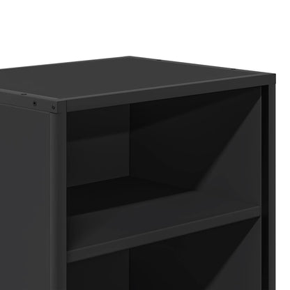 vidaXL Nachttisch Schwarz 40x31x50 cm Holzwerkstoff und Metall