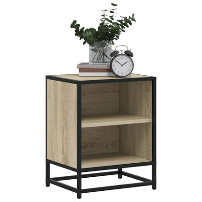 vidaXL Nachttisch Sonoma-Eiche 40x31x50 cm Holzwerkstoff und Metall