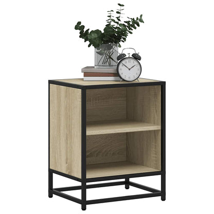 vidaXL Nachttische 2 Stk. Sonoma-Eiche 40x31x50cm Holzwerkstoff Metall