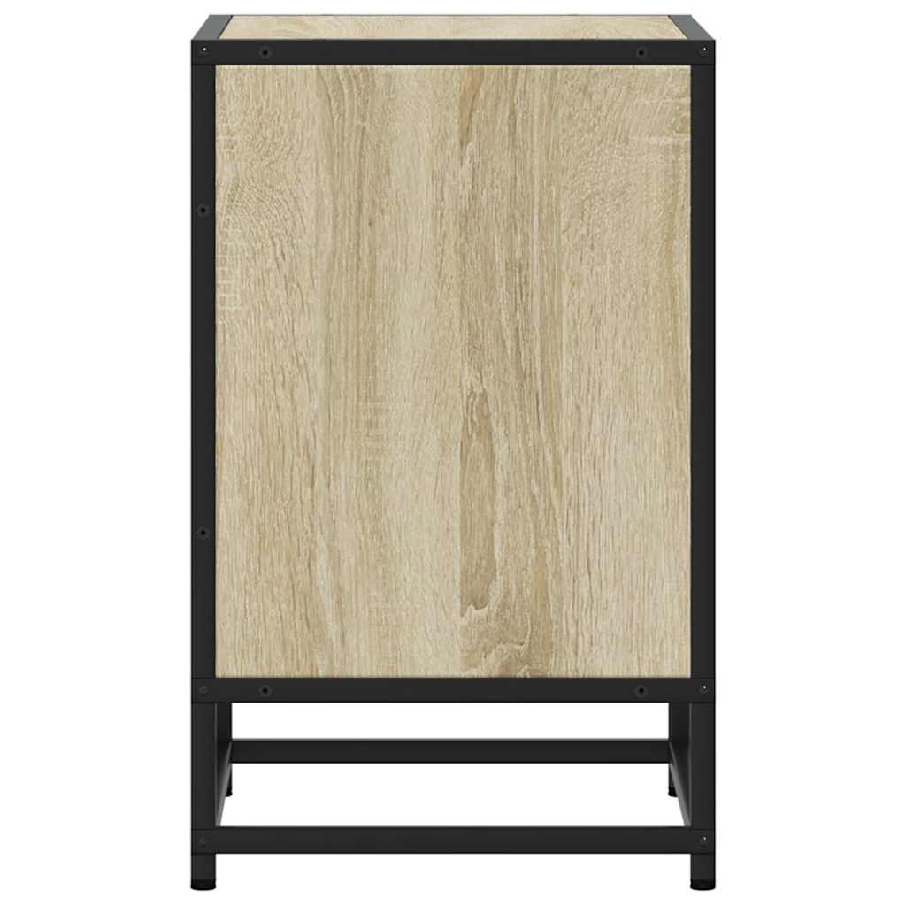 vidaXL Nachttische 2 Stk. Sonoma-Eiche 40x31x50cm Holzwerkstoff Metall