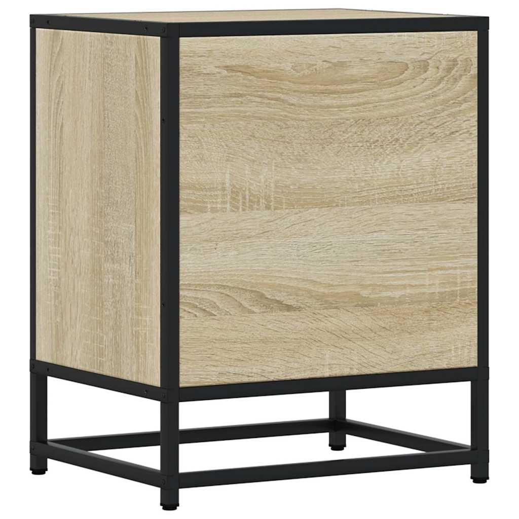 vidaXL Nachttische 2 Stk. Sonoma-Eiche 40x31x50cm Holzwerkstoff Metall