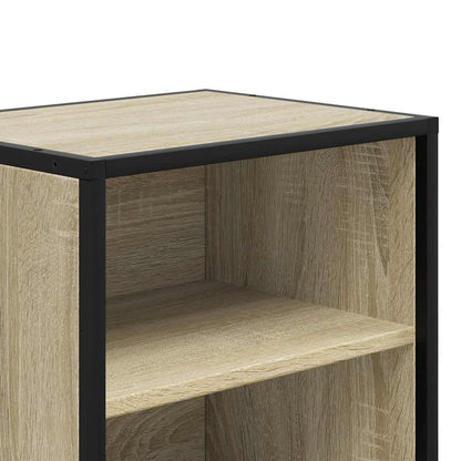 vidaXL Nachttische 2 Stk. Sonoma-Eiche 40x31x50cm Holzwerkstoff Metall