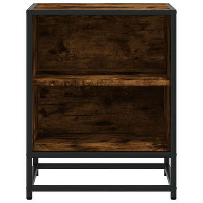 vidaXL Nachttisch Räuchereiche 40x31x50 cm Holzwerkstoff und Metall