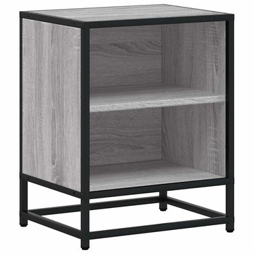 vidaXL Nachttisch Grau Sonoma 40x31x50 cm Holzwerkstoff und Metall