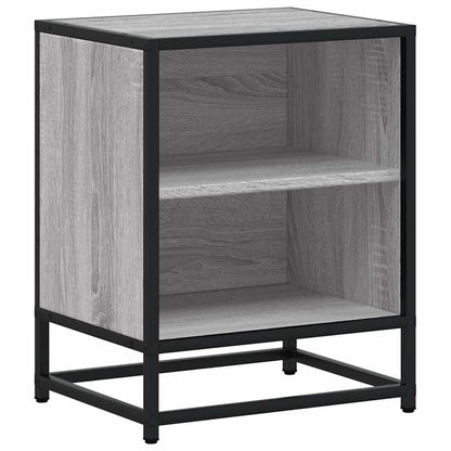 vidaXL Nachttisch Grau Sonoma 40x31x50 cm Holzwerkstoff und Metall