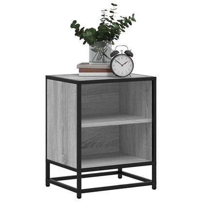 vidaXL Nachttisch Grau Sonoma 40x31x50 cm Holzwerkstoff und Metall