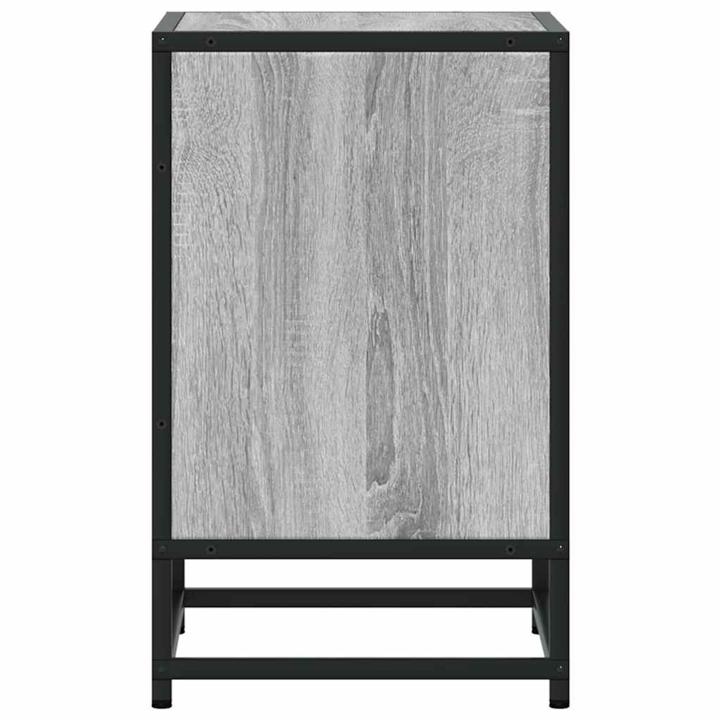 vidaXL Nachttisch Grau Sonoma 40x31x50 cm Holzwerkstoff und Metall