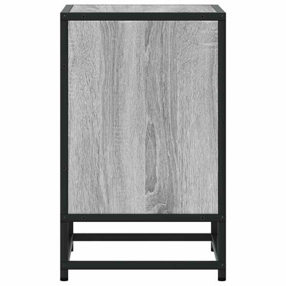 vidaXL Nachttisch Grau Sonoma 40x31x50 cm Holzwerkstoff und Metall